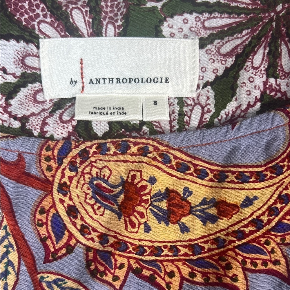Anthropologie Multicolor Floral Blouse size S - Picture 4 of 10